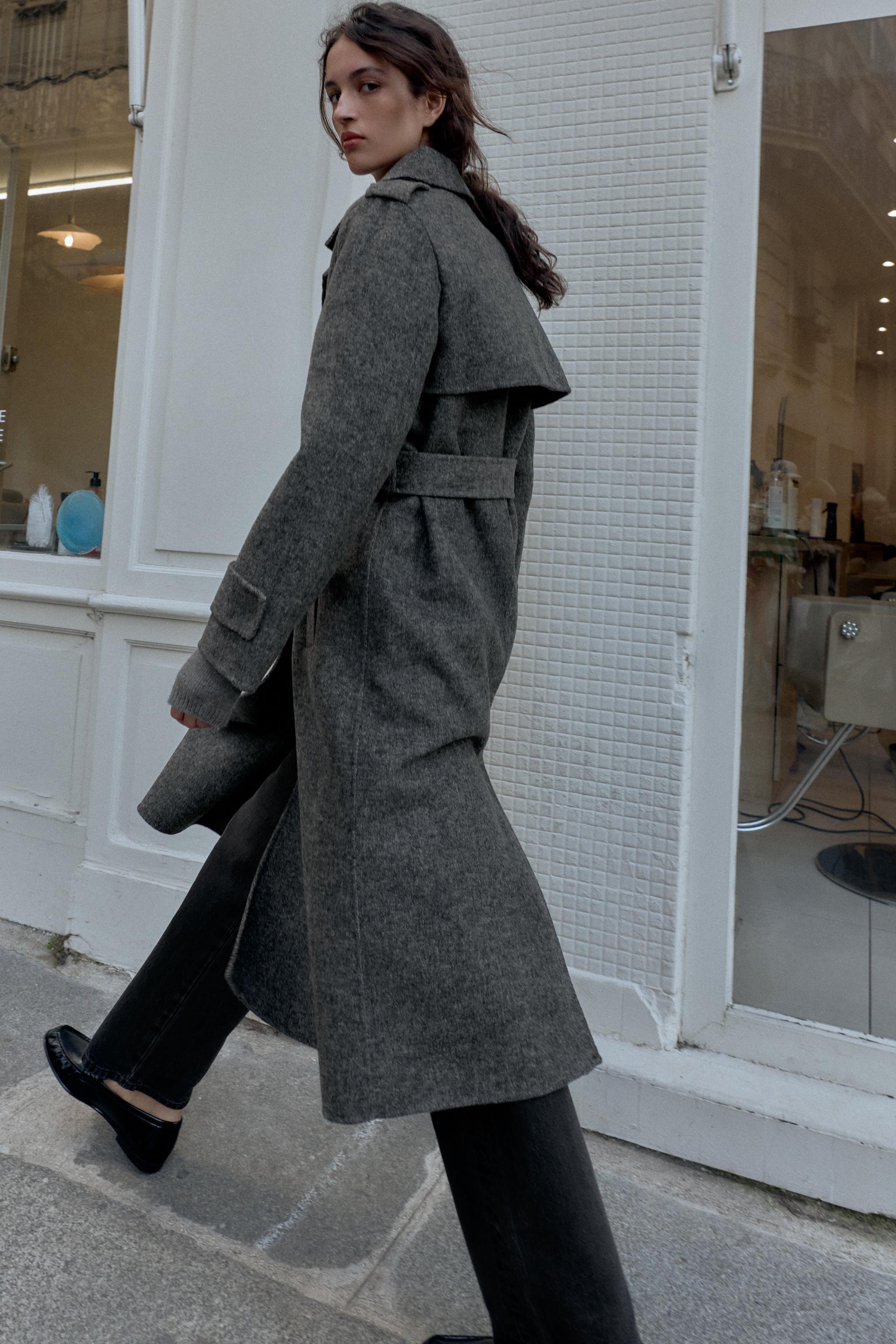 BELTED WOOL COAT